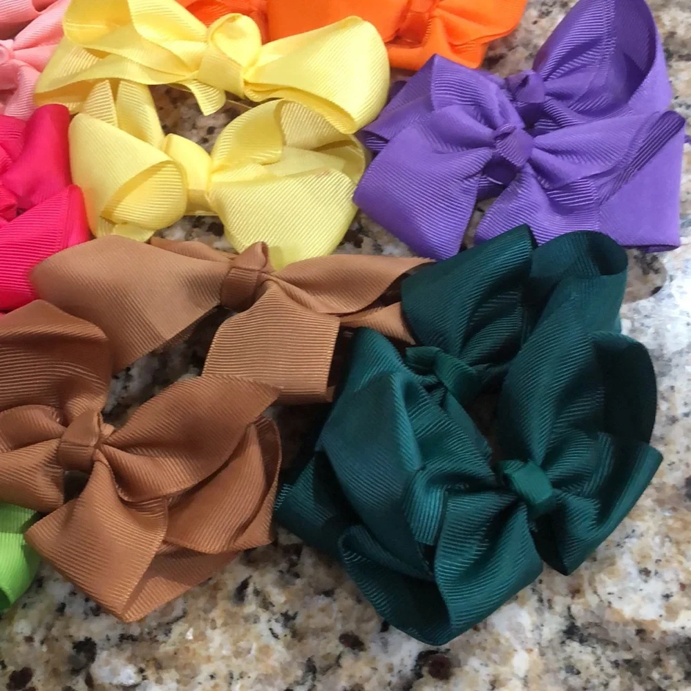Colorful Kids Hair Bow Set 20